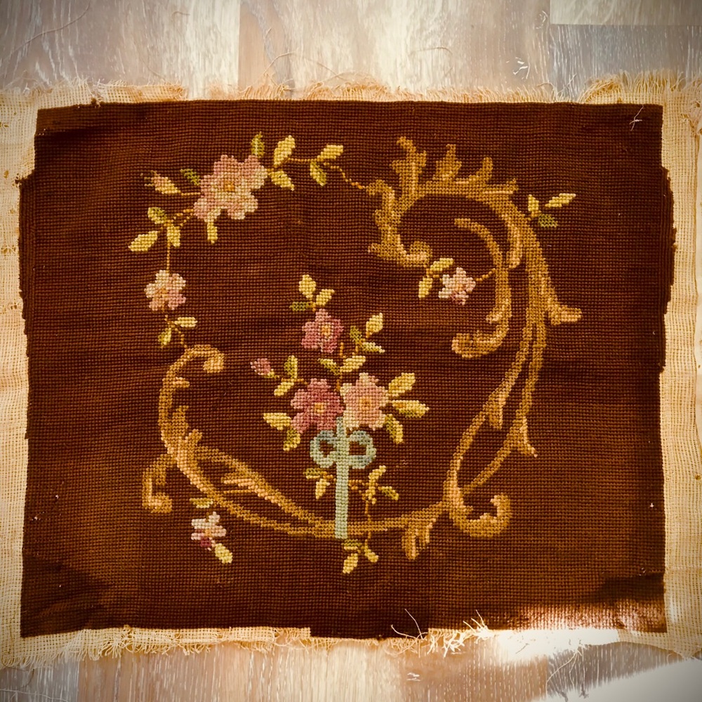 Vintage | Floral Needlepoint Tapestry Panel